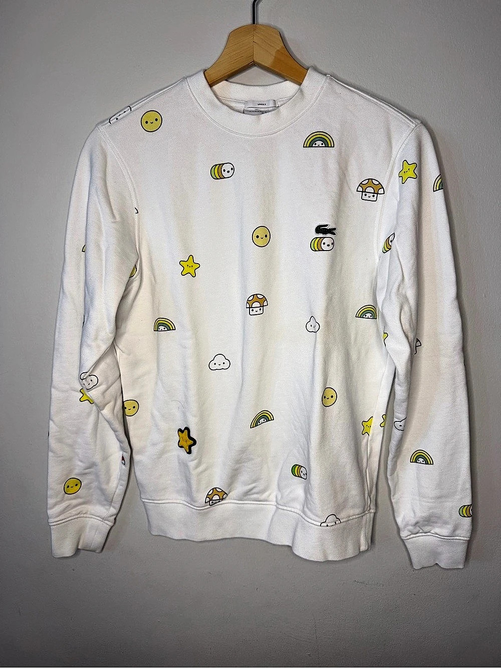 Lacoste x FriendsWithYou Allover Print Sweatshirt Printed Cotton Sweatshirt XXS